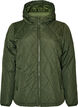 Licht gewatteerd jack met diamant-quilt, Groen, Packshot image number 0