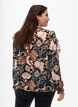 Shirt blouse met ruches en paisleyprint, Black Paisley, Model image number 1