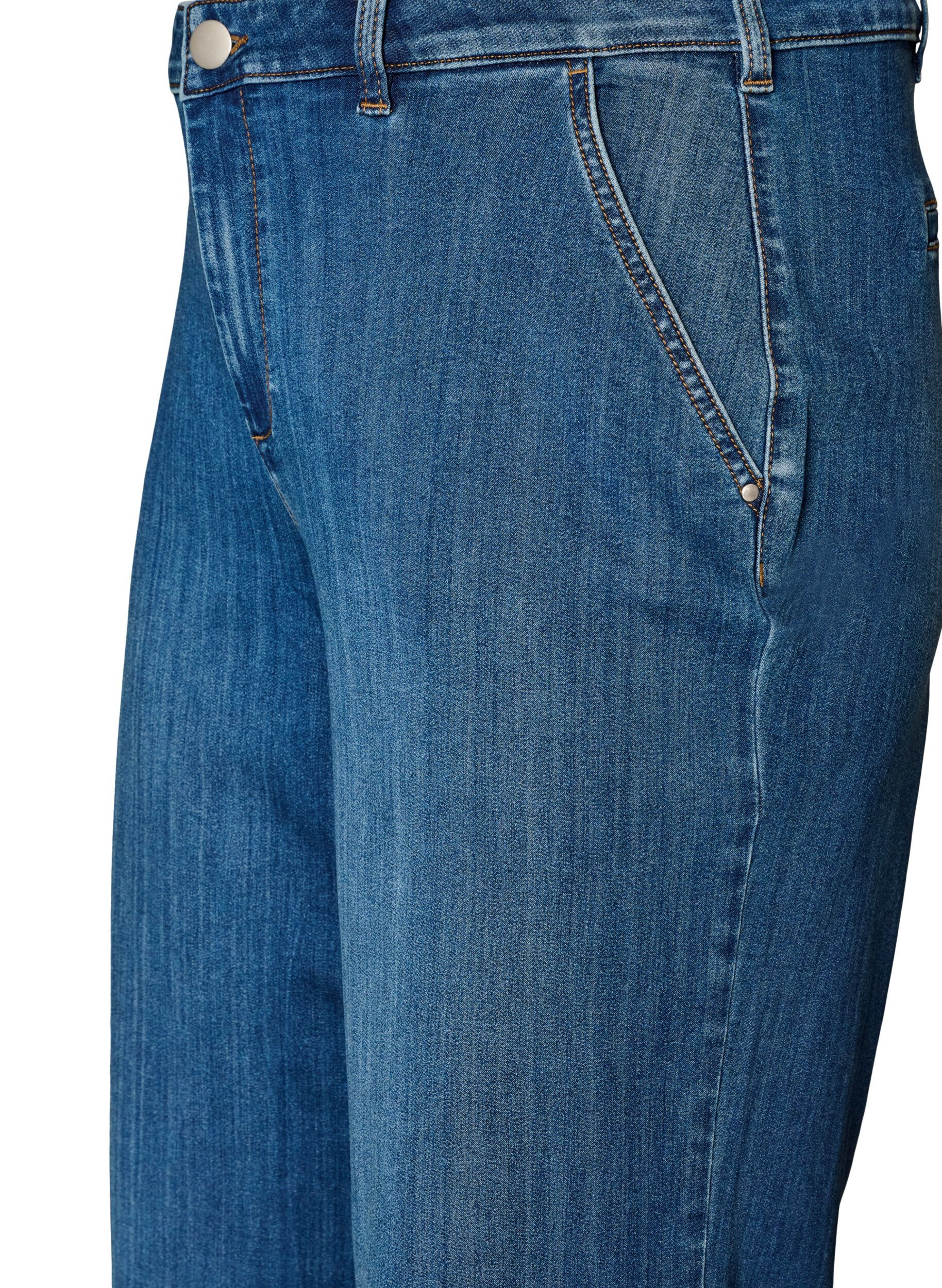 ZizziWide fit Myra jeans met hoge taille, Blauw, Packshot image number 2