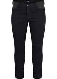 Super slim fit Amy jeans met elastiek in de taille, Black