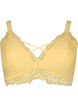 Bralette met stringdetail en zachte vulling, Pale Banana ASS, Packshot image number 0
