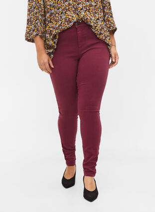 Super slim Amy jeans met hoge taille, Port Royal, Model image number 2