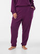Jerseybroek met hoge taille en zakken, Paars, Model image number 2