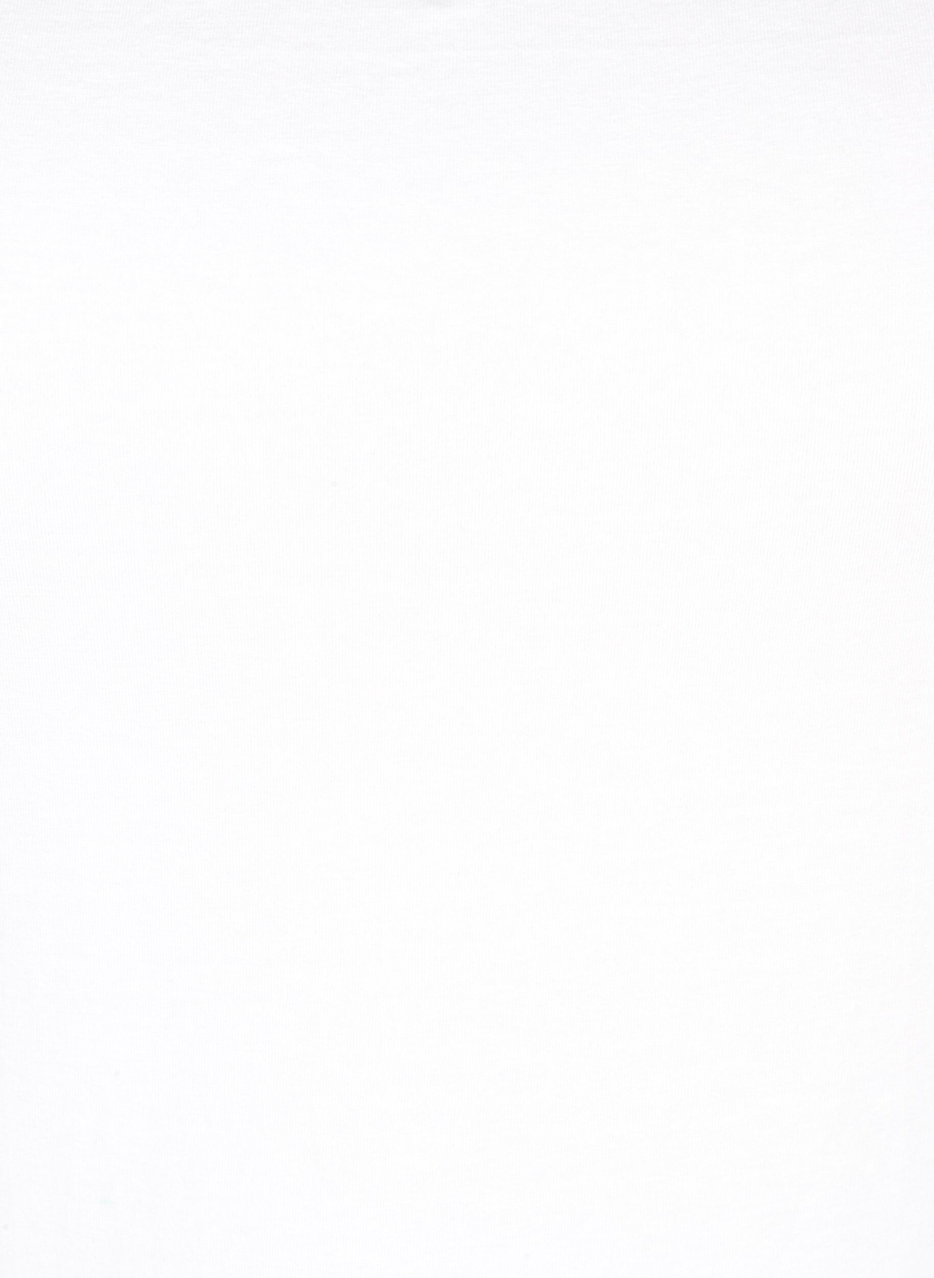 Zizzi Basic strop top in katoen, Wit, Packshot image number 2