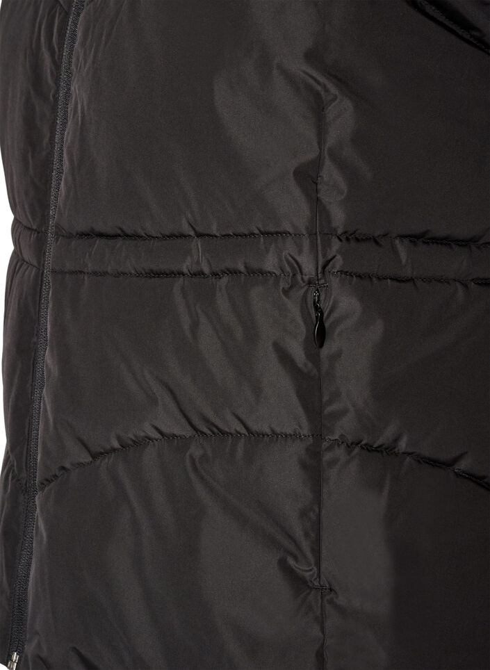 Puffer gilet met verstelbare taille, Zwart, Packshot image number 3