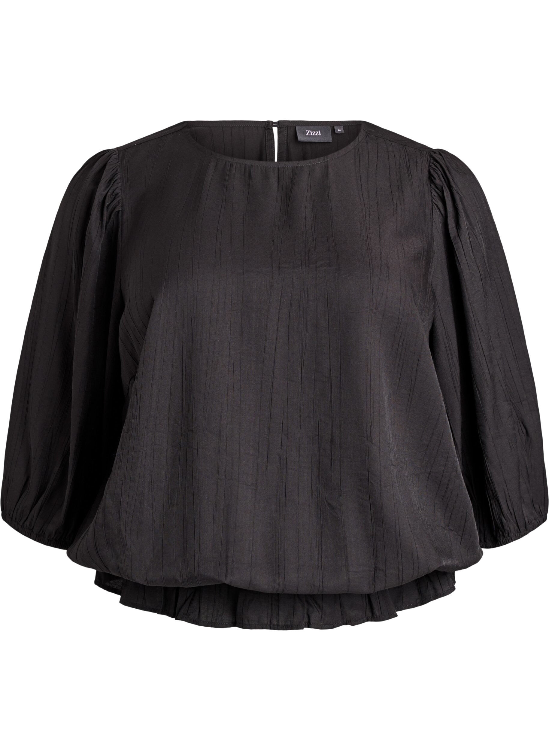 Viscose blouse met 3/4 mouwen en balloon effect
