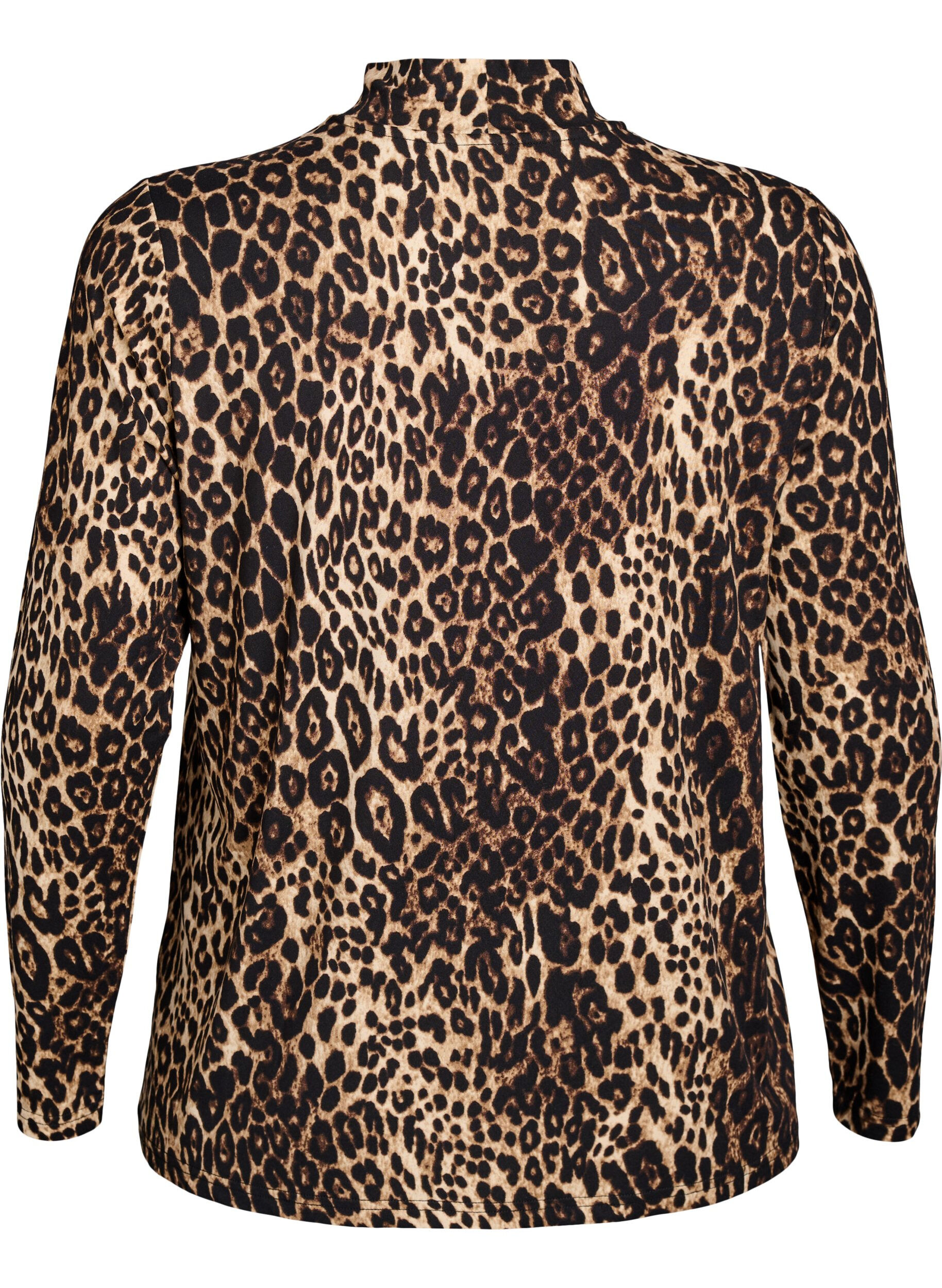 Zizzi FLASH - Blouse met lange mouwen en col, Zwart, Packshot image number 1