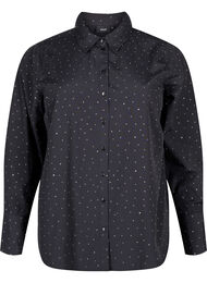 Shirt met strassteentjes, Black
