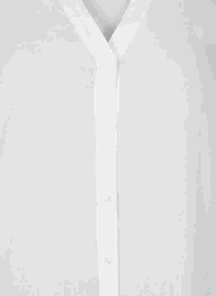 Katoenen strandjurk met knoopsluiting, Bright White, Packshot image number 2