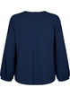 Blouse met lange mouwen en structuur, Navy Blazer, Packshot image number 1