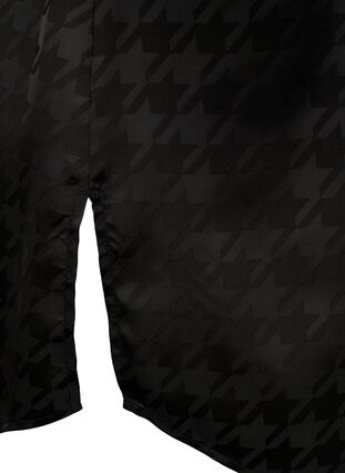 Lang shirt met pied-de-poule patroon, Black, Packshot image number 3