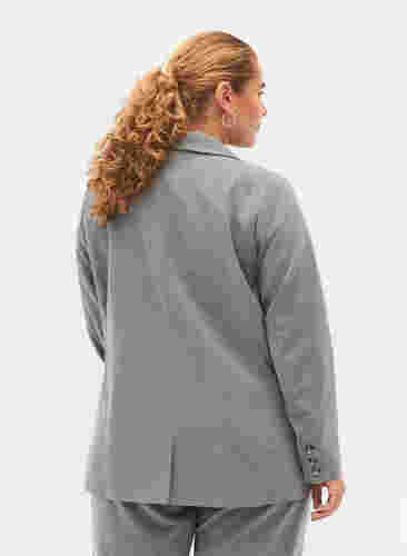 Eenvoudige blazer met zakken, Medium Grey Melange, Model image number 1