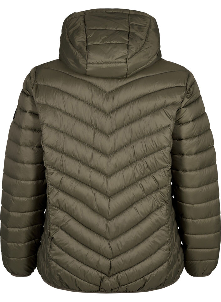 Lichtgewicht jas met capuchon, Groen, Packshot image number 1