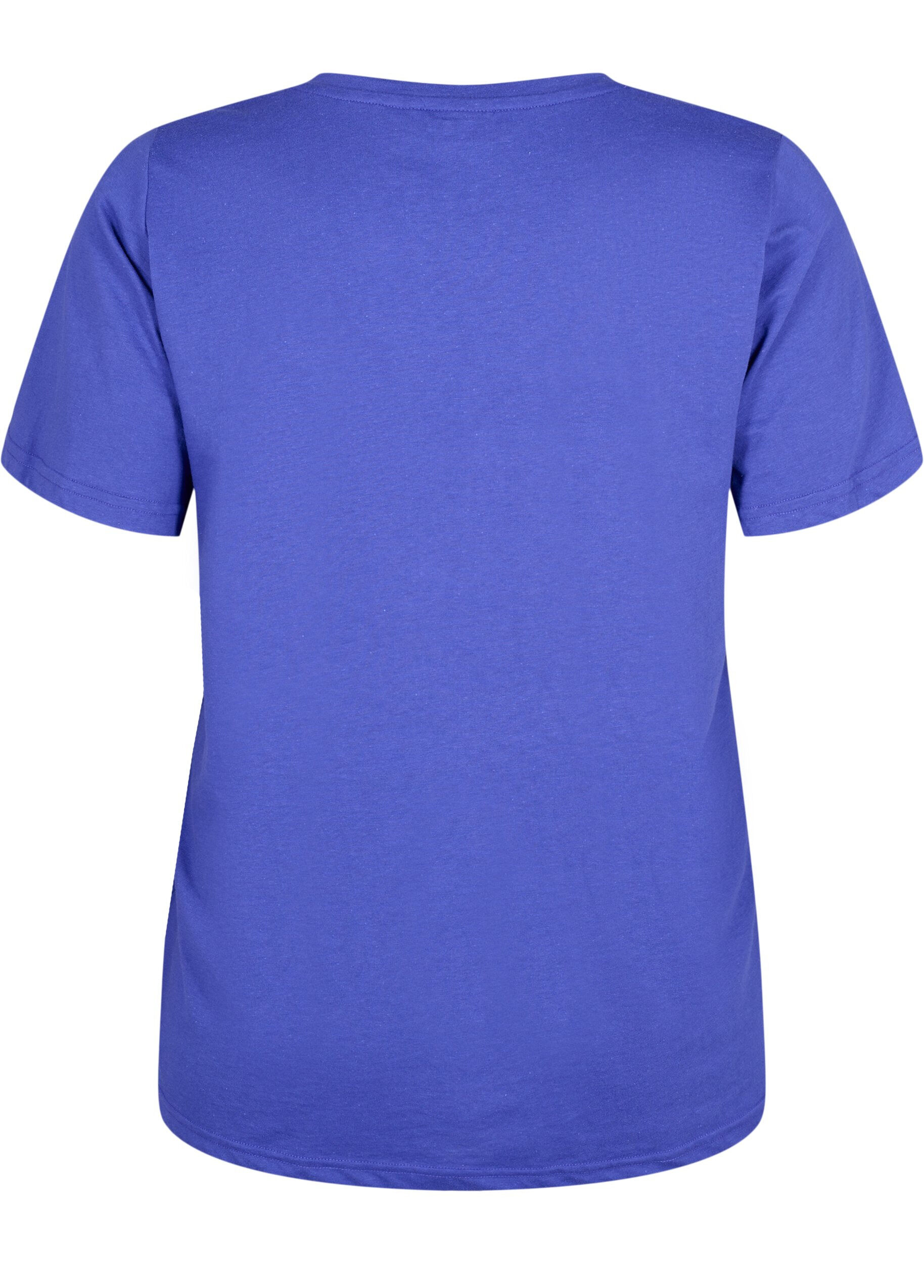Zizzi FLASH - T-shirt met v-hals, Royal Blue, Packshot image number 1