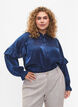 Shirt van viscose met ruches, Titan, Model image number 0