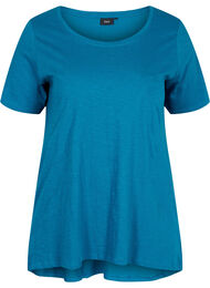 T-shirt in katoen met korte mouwen, Moroccan Blue