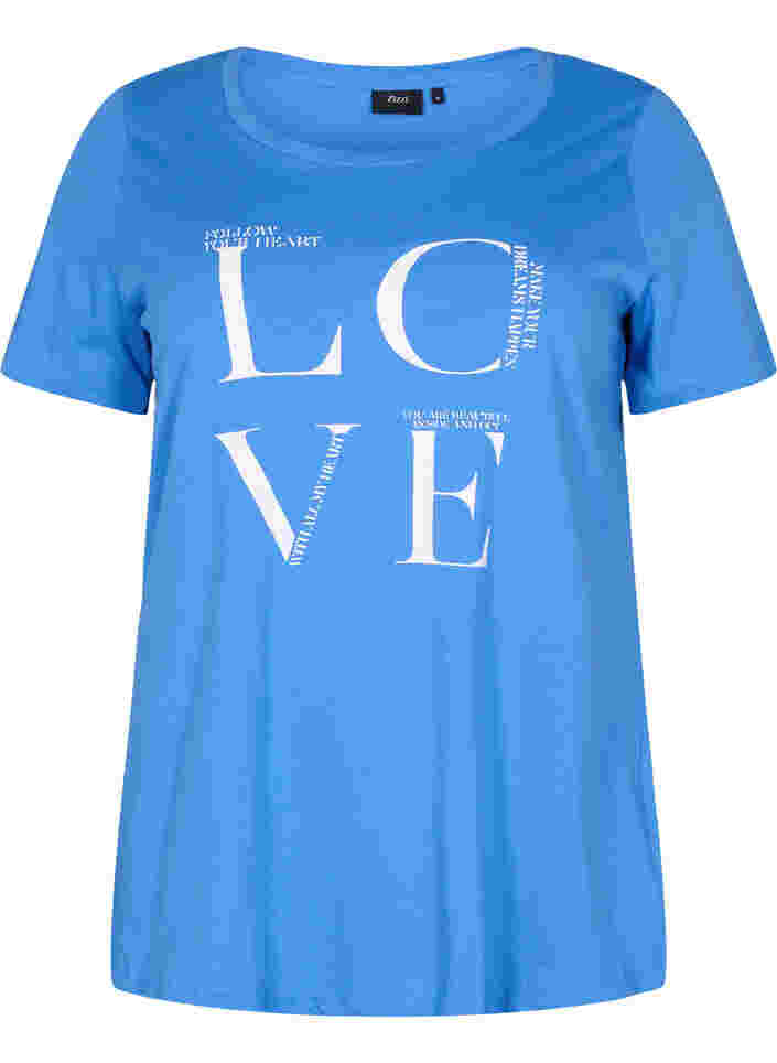 Katoenen t-shirt met korte mouwen en print, Regatta LOVE, Packshot image number 0