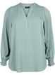 Blouse met smok en V-halslijn, Chinois Green, Packshot image number 0