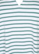 Katoenen t-shirt met strepen en V-hals, B.White/SeaP.Stripes, Packshot image number 2