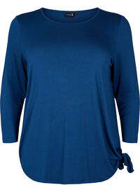 Training blouse van viscose met bindend detail