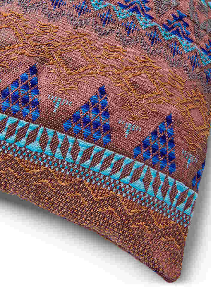 Gedessineerde kussenhoes, Nomad/Blue Comb, Packshot image number 1