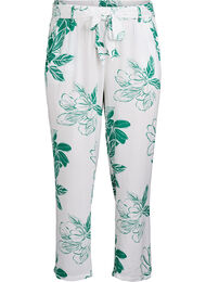 Viscose broek met hoge taille, Groen