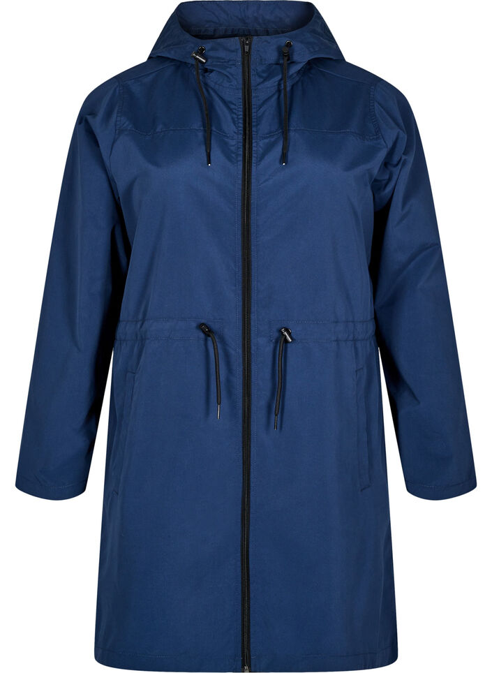 FLASH - Waterafstotende parka met capuchon, Blauw, Packshot image number 0