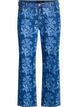 Myra jeans in bloemen denim met een Wide fit, Blauw, Packshot image number 0
