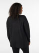 Open vest van jersey met structuur, Zwart, Model image number 2