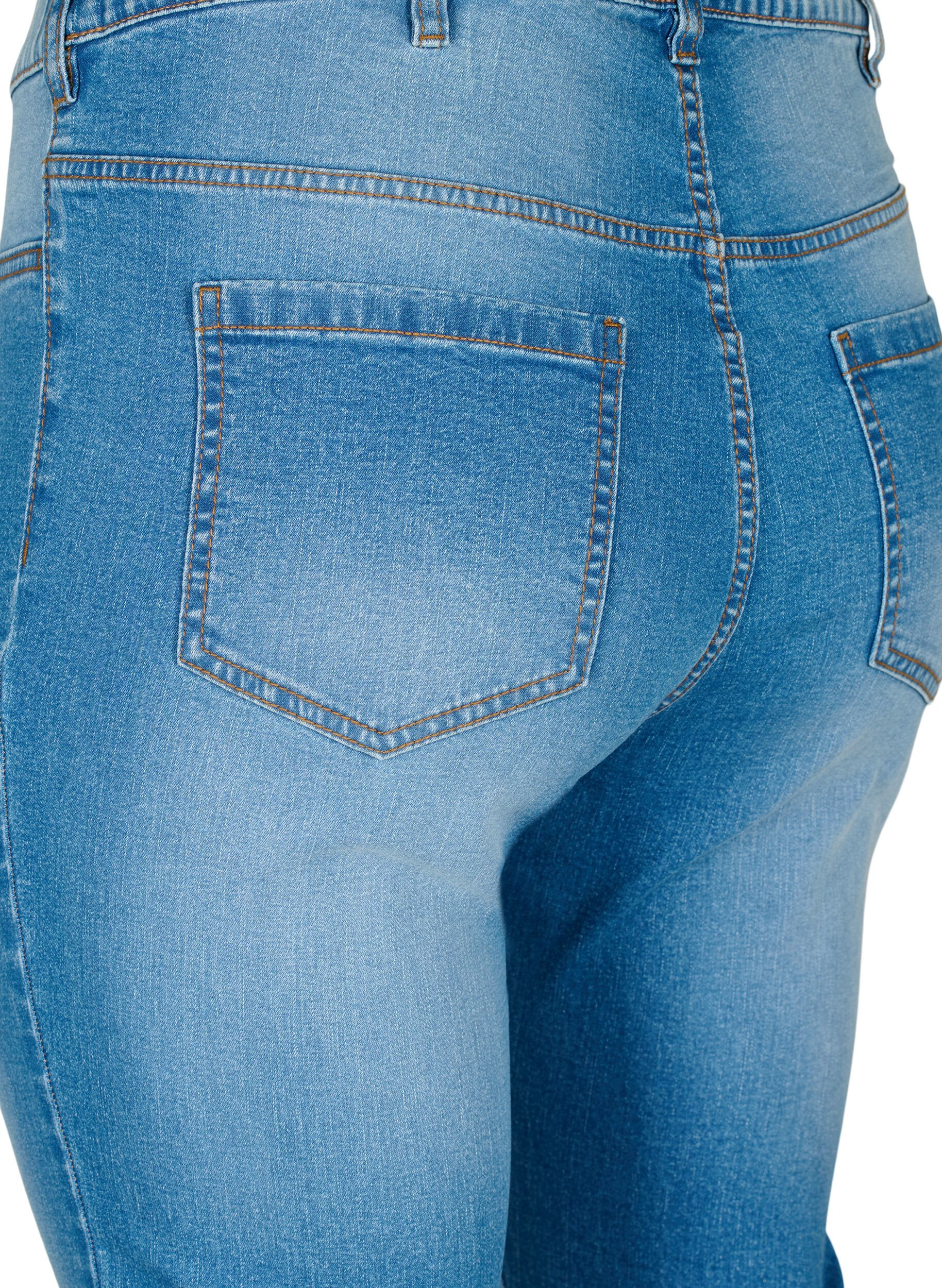 Zizzi Jeggings met achterzakken, Blue denim, Packshot image number 3