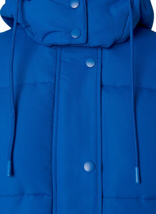 Gewatteerde jas met zakken en capuchon, French Blue, Packshot image number 2