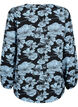 Shirtblouse met V-hals en print, Black B. Flower AOP, Packshot image number 1