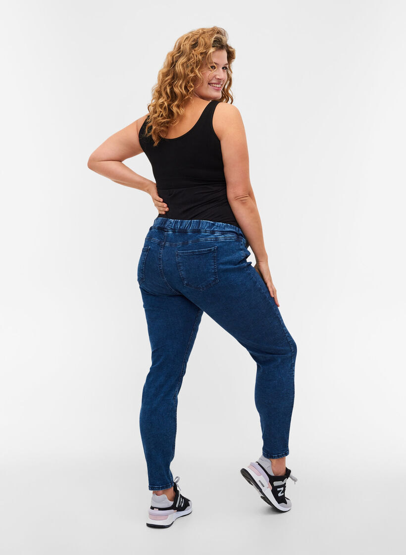Zwangerschapsjegging met achterzakken, Dark blue, Model image number 0
