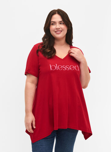 Katoenen t-shirt met korte mouwen, Barbados Cherry BLES, Model image number 0