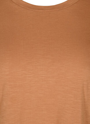 Katoenen t-shirt met korte mouwen, Pecan Brown, Packshot image number 2