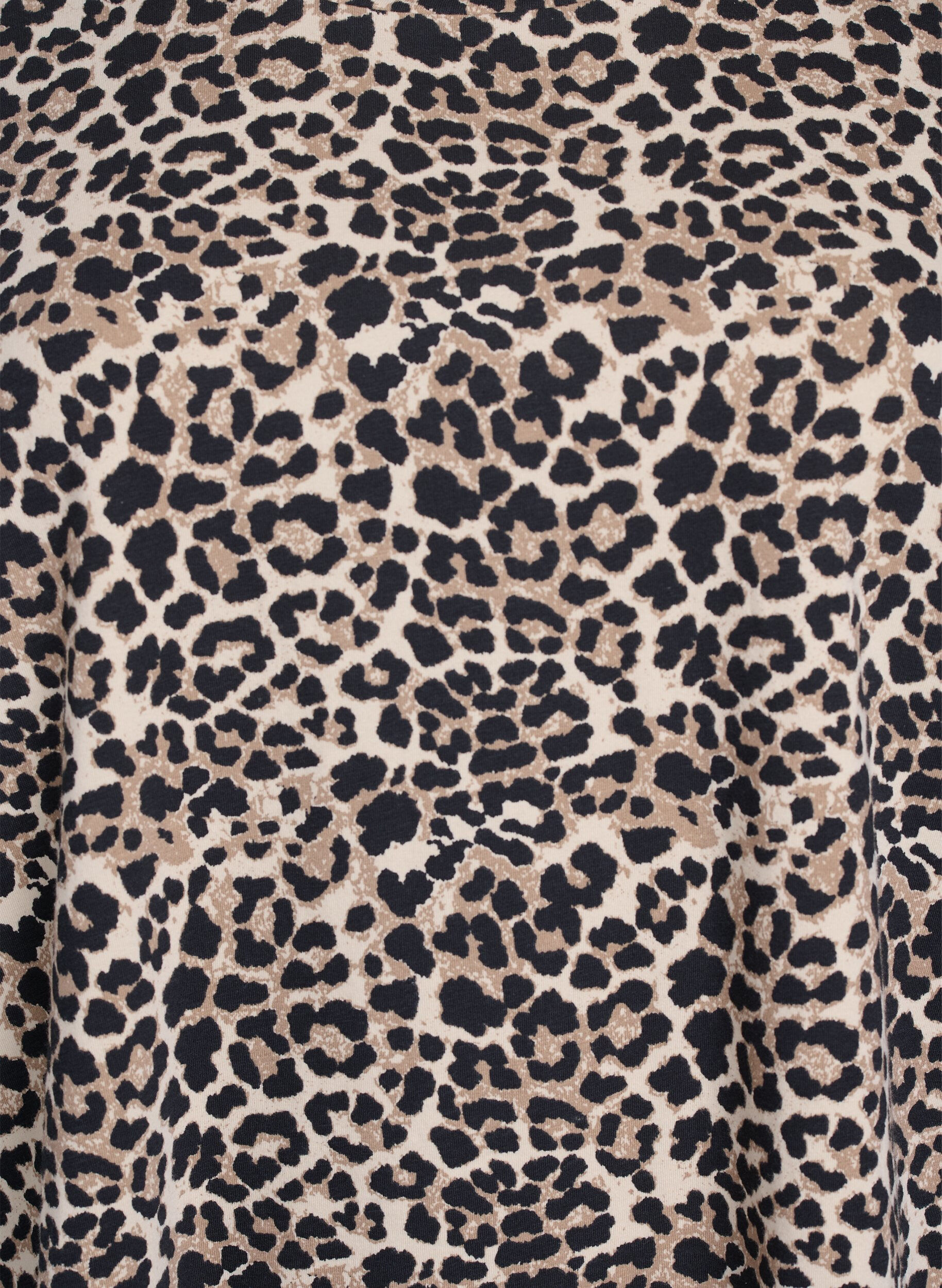 Zizzi T-shirt met ronde hals en all-overprint, Bruin, Packshot image number 2