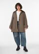 Geruite jas met corduroy kraag, Bruin, Model image number 1