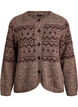 Vest met jacquardpatroon, Bruin, Packshot image number 0