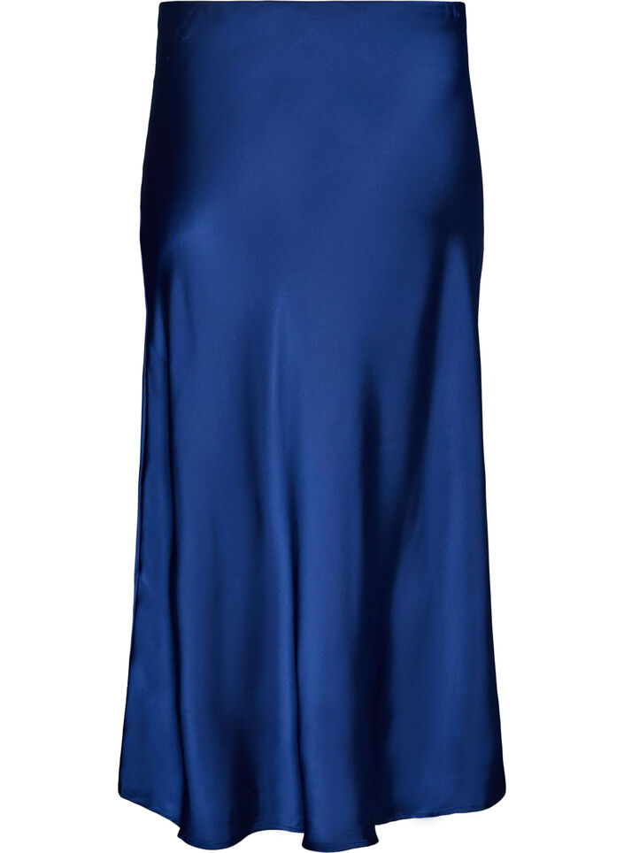 Satijnen midirok, Blauw, Packshot image number 1