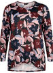 Gebloemde blouse met lange mouwen, Black Rose Flower, Packshot image number 0