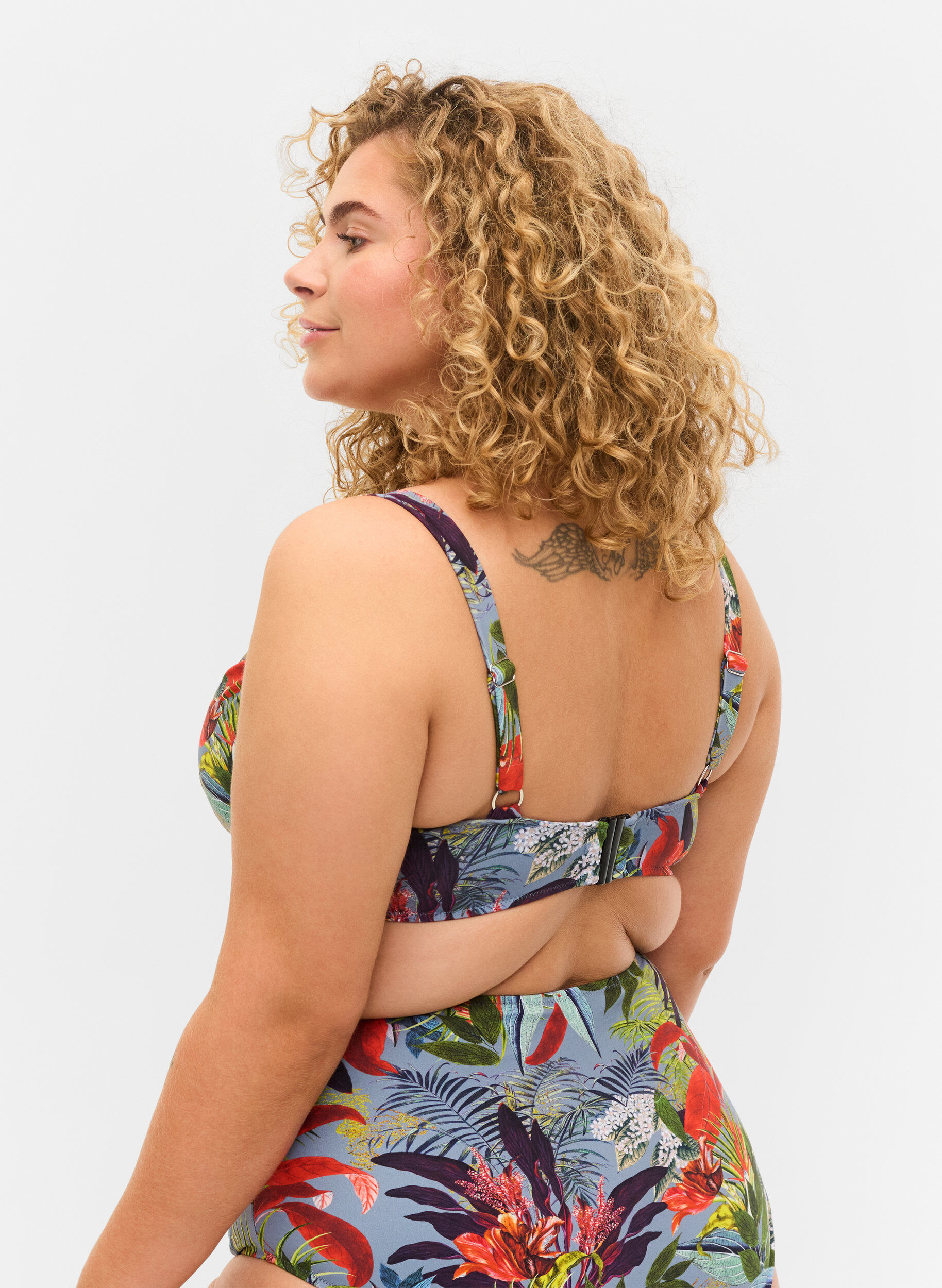 Zizzi Bikinitop met print en beugel, Citadel AOP, Model image number 1