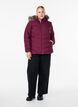 Kort pufferjack met capuchon, Donker Bordeaux, Model image number 1