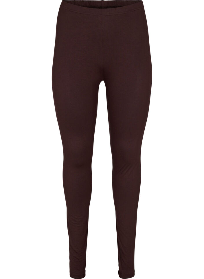 Basic legging in viscose, Bruin, Packshot image number 0