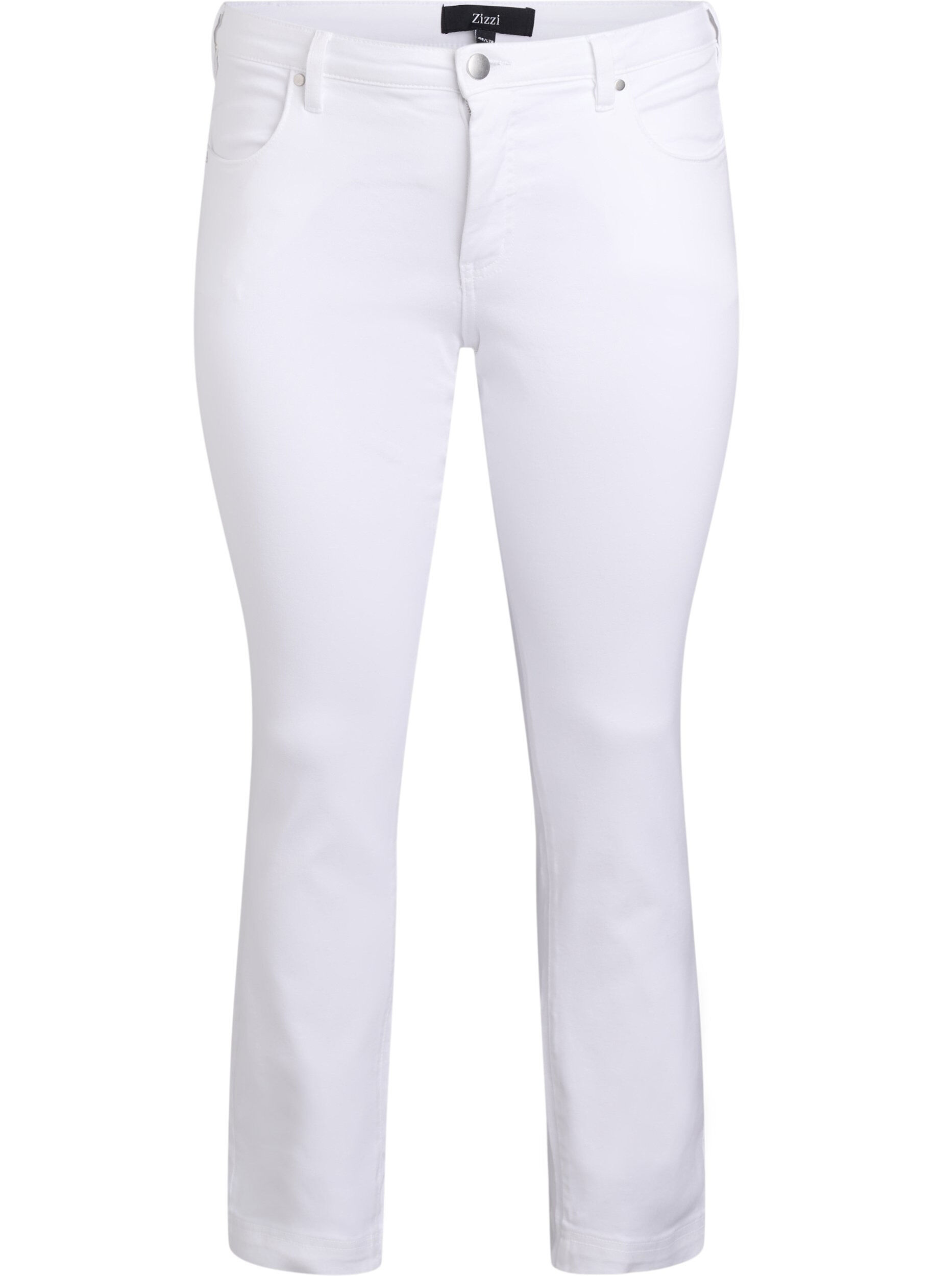 ZizziSlim fit Emily jeans met normale taille, Wit, Packshot image number 0
