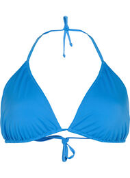 Effen triangel bikinitopje, Blauw