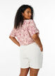 Korte broek met zakken en elastische tailleband, Vanille, Model image number 1