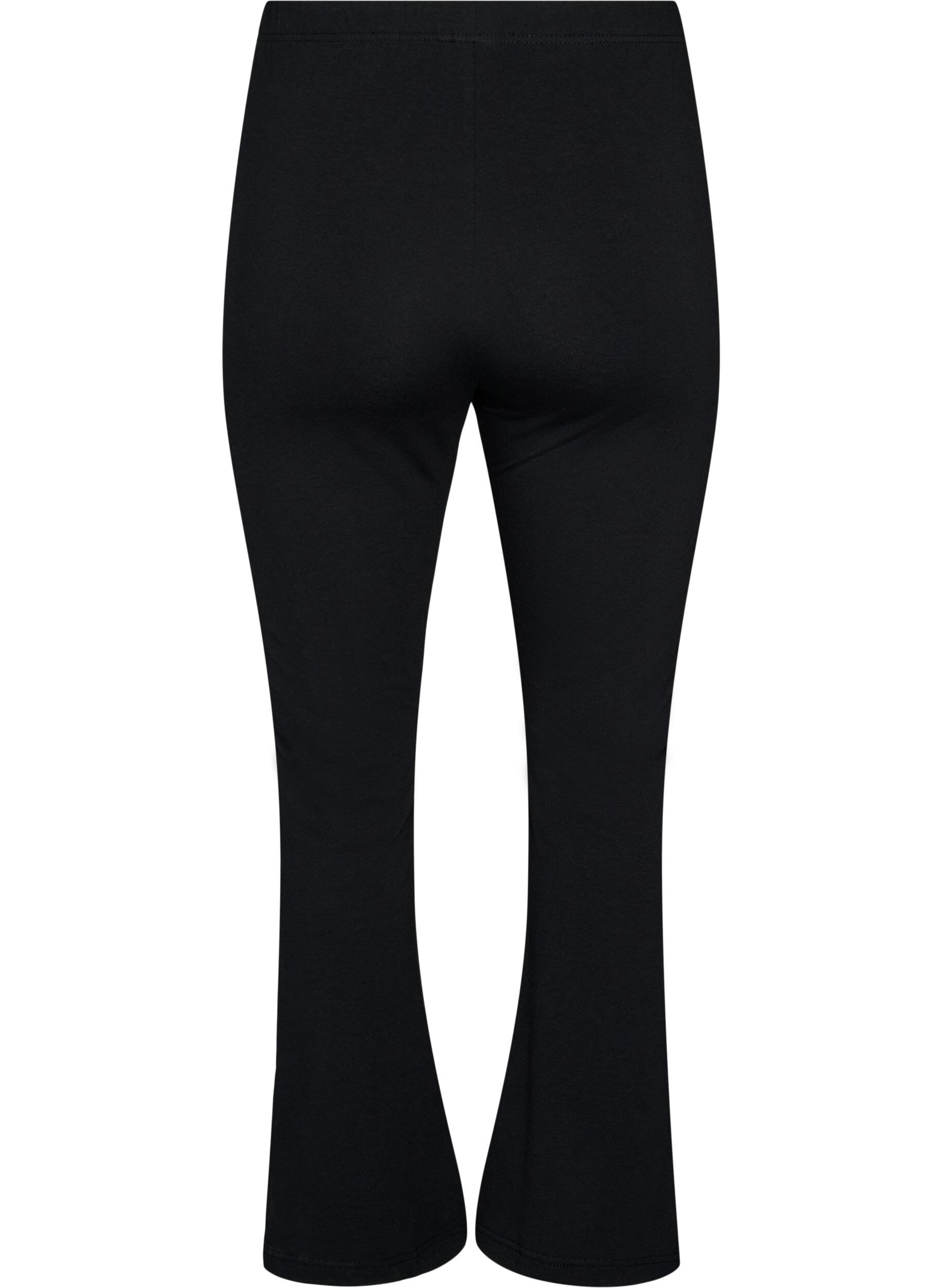 ZizziFlared jerseybroek, Zwart, Packshot image number 1