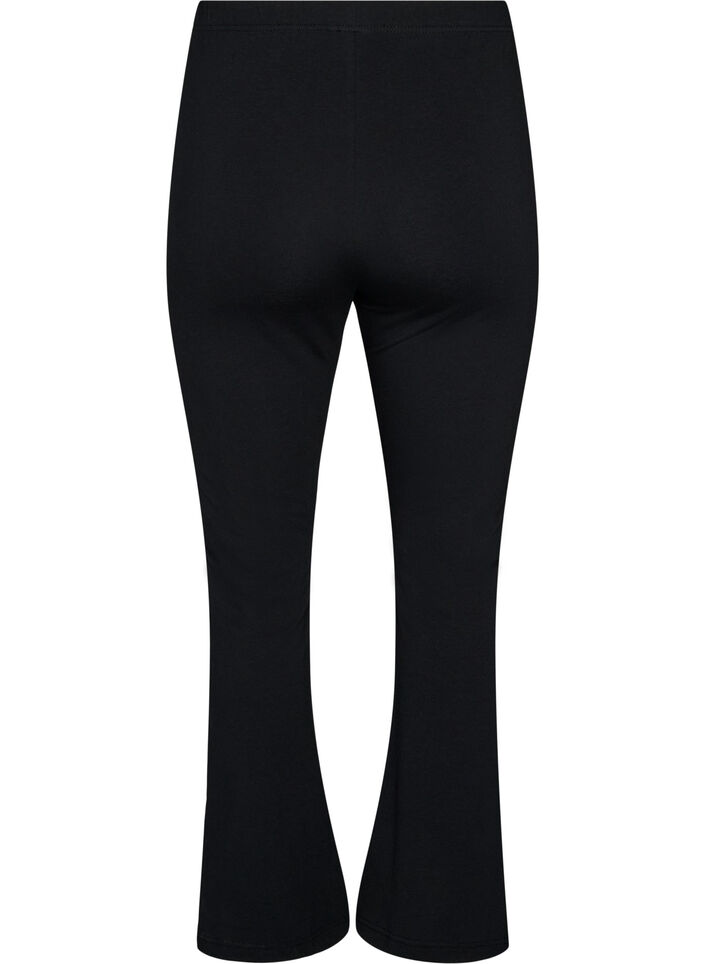 Flared jerseybroek, Zwart, Packshot image number 1
