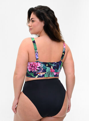 Bikini top met verstelbare schouderbandjes, Flower Print, Model image number 1