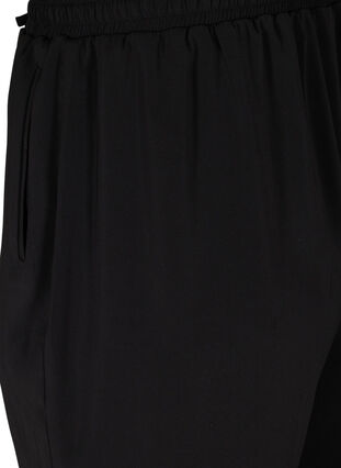 Mooie klassieke broek met trekkoord en elastische rand, Black, Packshot image number 3